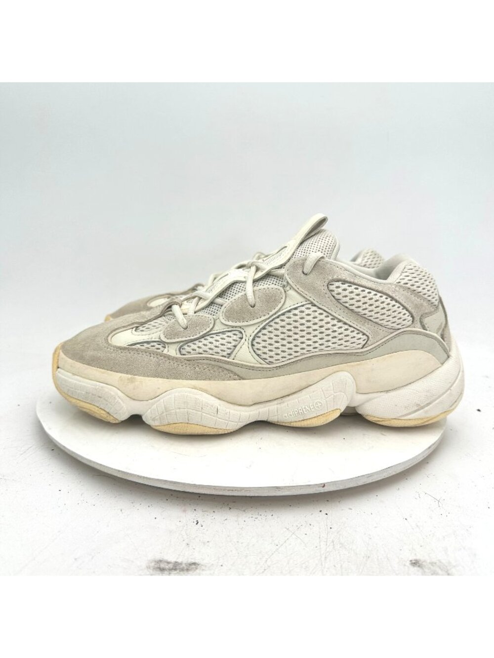 Adidas Yeezy 500 Men Size 10 FV3573 Bone White Suede Mesh Sneakers
